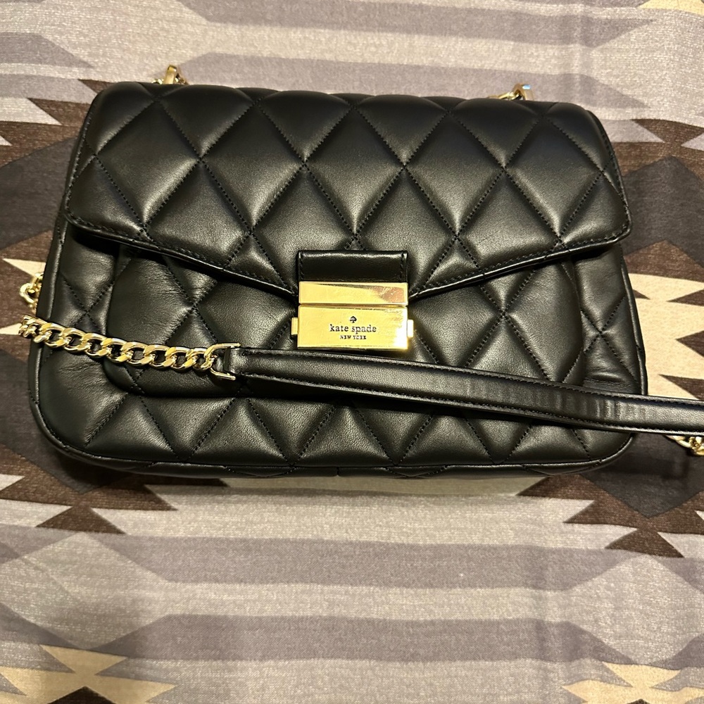 Kate Spade 2 way black and gold bag